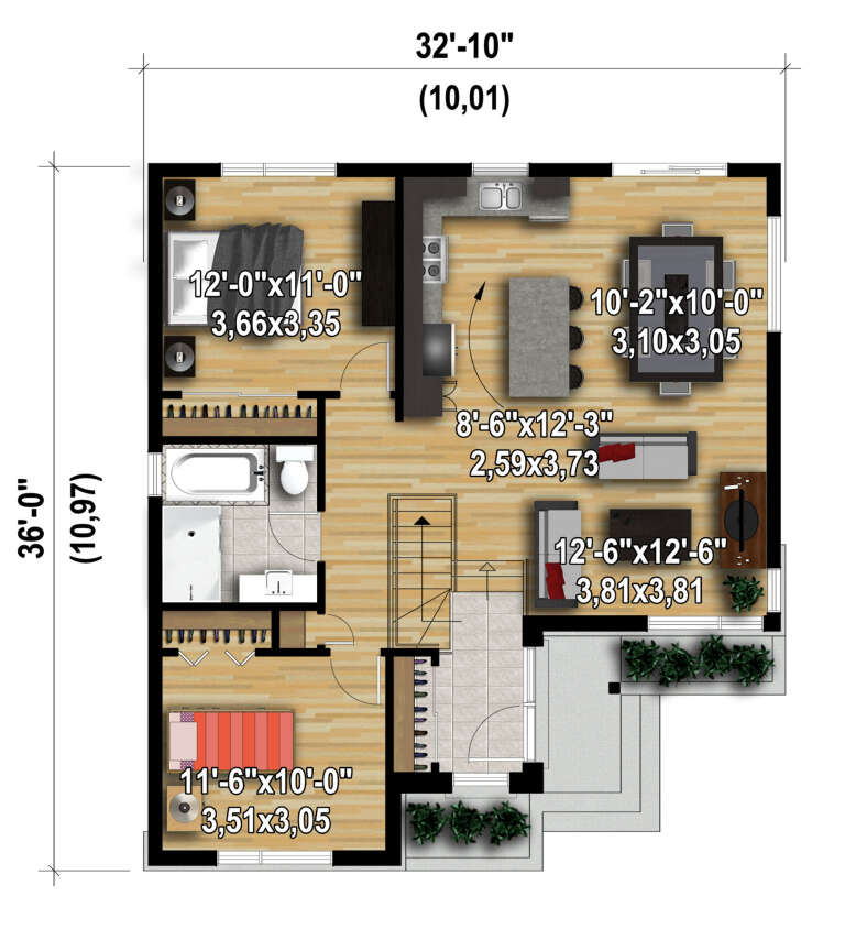 House Plan House Plan #30472 Drawing 1