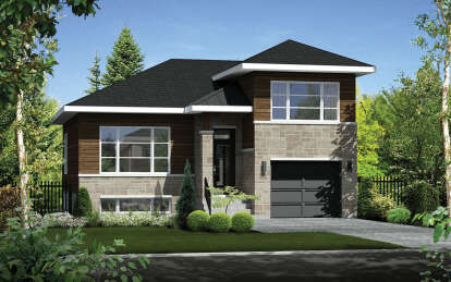 Modern House Plan #6146-00583 Elevation Photo