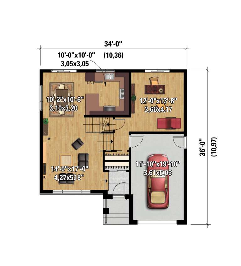 House Plan House Plan #30476 Drawing 1