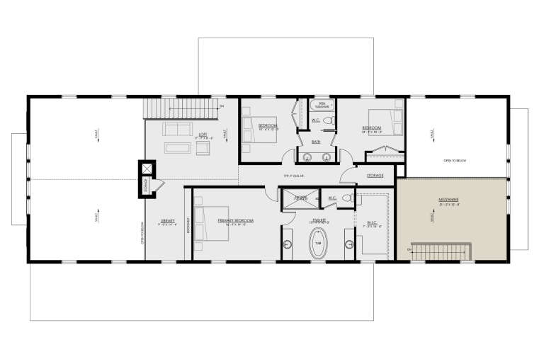 Modern Plan: 2,547 Square Feet, 4 Bedrooms, 3.5 Bathrooms - 402-01741