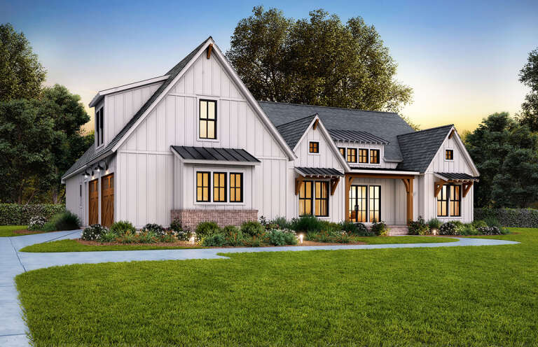 Modern Farmhouse Plan: 2,578 Square Feet, 4 Bedrooms, 2.5 Bathrooms ...