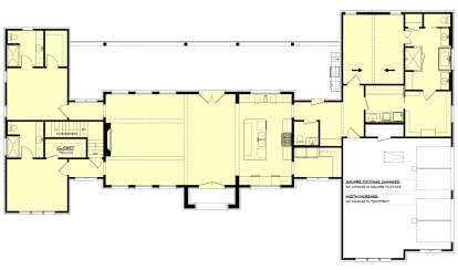 Main Floor w/ Basement Stairs Location for House Plan #041-00354