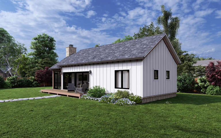 Cabin Plan: 740 Square Feet, 1 Bedroom, 1 Bathroom - 7174-00024