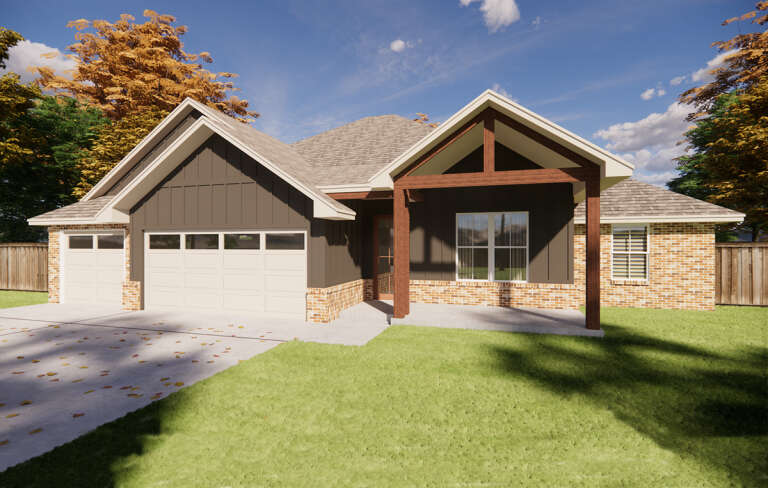 Craftsman Plan: 1,877 Square Feet, 3-4 Bedrooms, 2 Bathrooms - 7071-00017