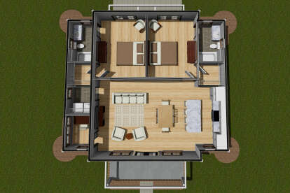Overhead Floor Plan for House Plan #4848-00410