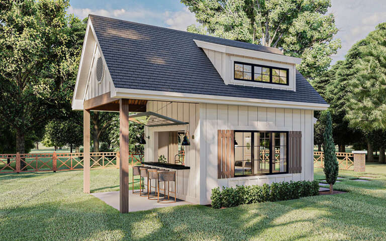 Modern Farmhouse Plan: 390 Square Feet - 963-00930