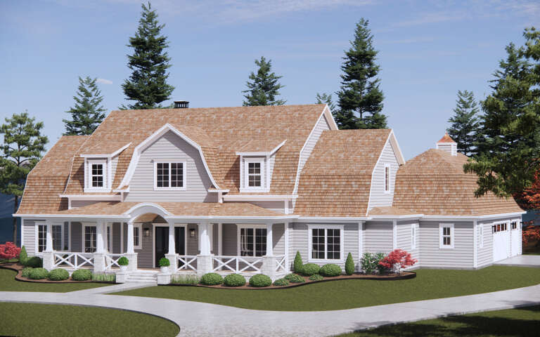 Cape Cod Plan: 4,152 Square Feet, 4 Bedrooms, 4.5 Bathrooms - 7983-00060