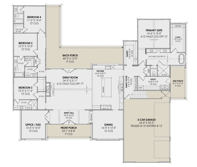 House Plan House Plan #30836 Drawing 1