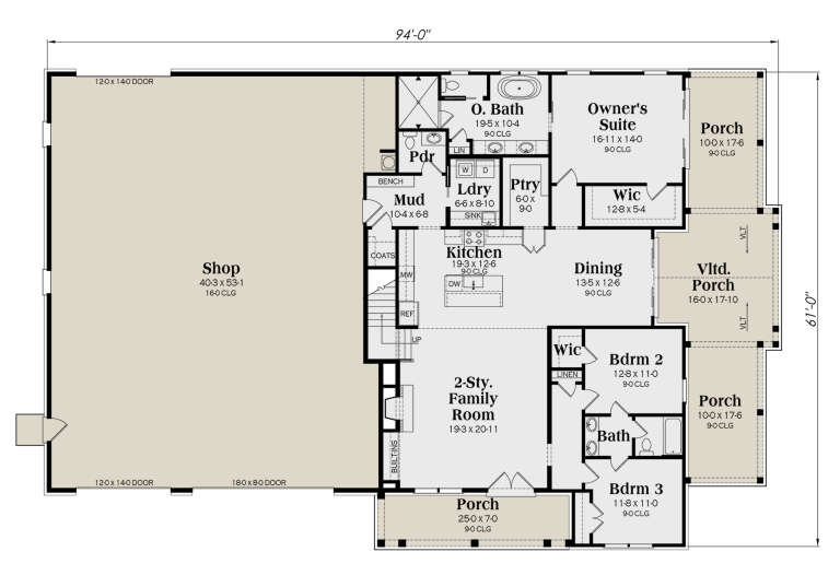 House Plan House Plan #30853 Drawing 1