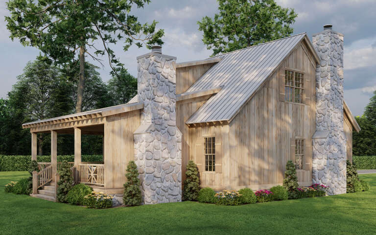 Cabin Plan: 1,425 Square Feet, 3 Bedrooms, 2 Bathrooms - 8318-00386