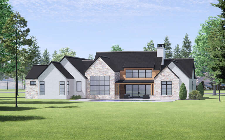 Craftsman Plan: 3,565 Square Feet, 4 Bedrooms, 3.5 Bathrooms - 7983-00076