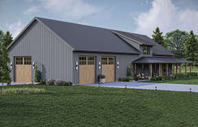 Barn Plan: 3,176 Square Feet, 3 Bedrooms, 3 Bathrooms - 963-00938