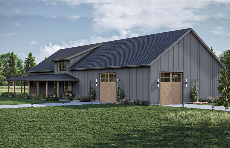 Barn Plan: 3,176 Square Feet, 3 Bedrooms, 3 Bathrooms - 963-00938