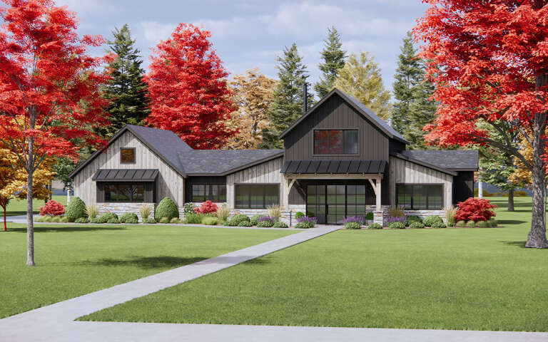 Modern Farmhouse Plan: 2,562 Square Feet, 4 Bedrooms, 2 Bathrooms ...