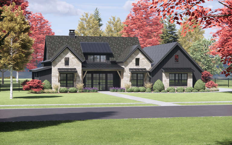 Craftsman Plan: 2,390 Square Feet, 4 Bedrooms, 3.5 Bathrooms - 7983-00096