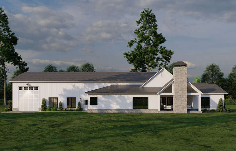 Barn Plan: 2,631 Square Feet, 4 Bedrooms, 2.5 Bathrooms - 8318-00389