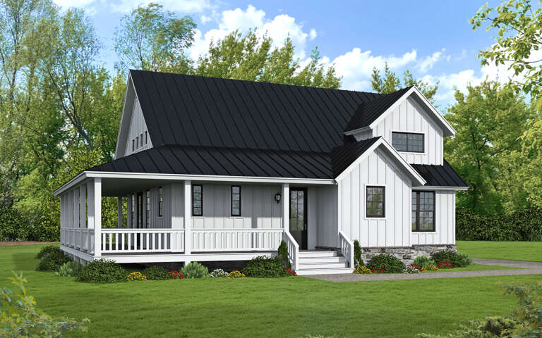 House Plan House Plan #31016 Angled Front Elevation