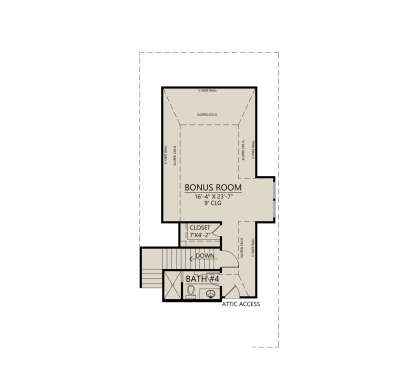 Bonus Room for House Plan #4534-00115