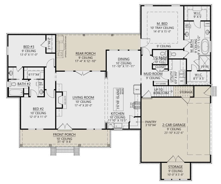 House Plan House Plan #31036 Drawing 1
