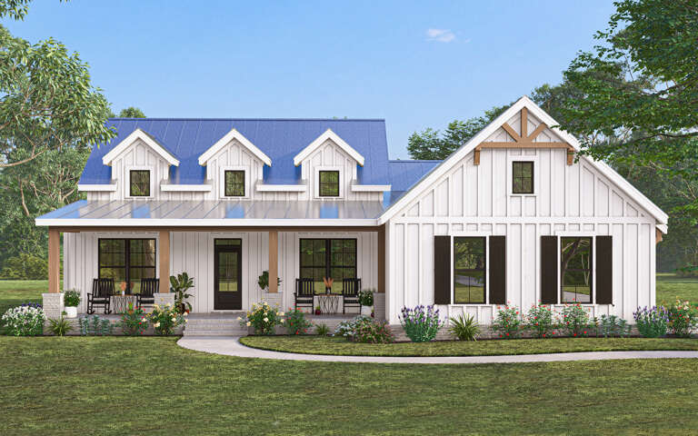 Modern Farmhouse Plan: 1,819 Square Feet, 3 Bedrooms, 2.5 Bathrooms ...