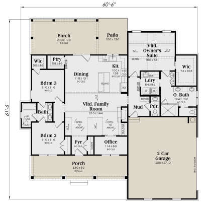 Main Floor  for House Plan #009-00398
