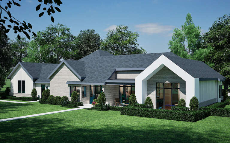 Contemporary Plan: 3,517 Square Feet, 4 Bedrooms, 4 Bathrooms - 5445-00531