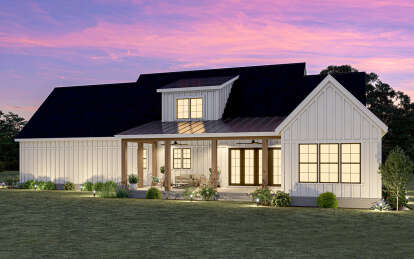 Modern Farmhouse House Plan #009-00400 Elevation Photo