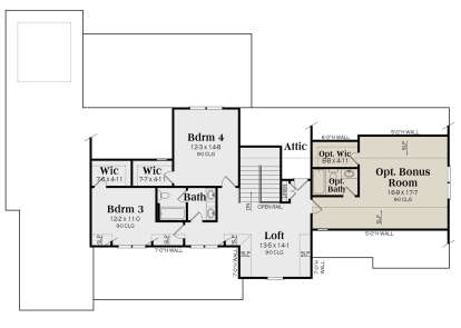Second Floor for House Plan #009-00400