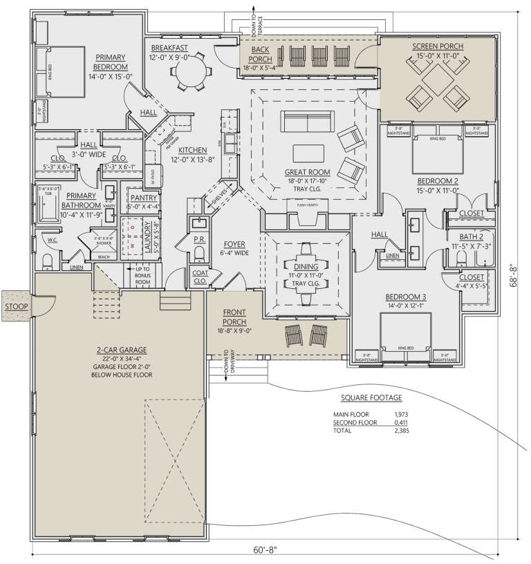 House Plan House Plan #31159 Drawing 1