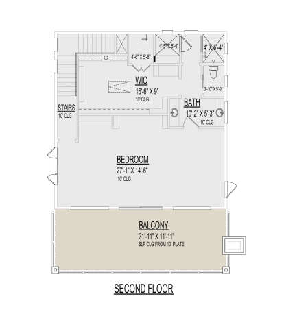 Contemporary Plan: 2,149 Square Feet, 1 Bedroom, 1.5 Bathrooms - 9300-00100