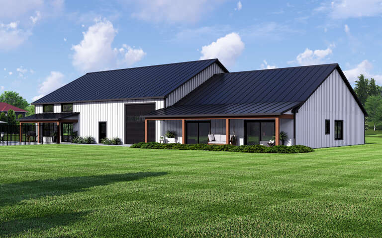 Barn Plan: 2,556 Square Feet, 3 Bedrooms, 2.5 Bathrooms - 5032-00273