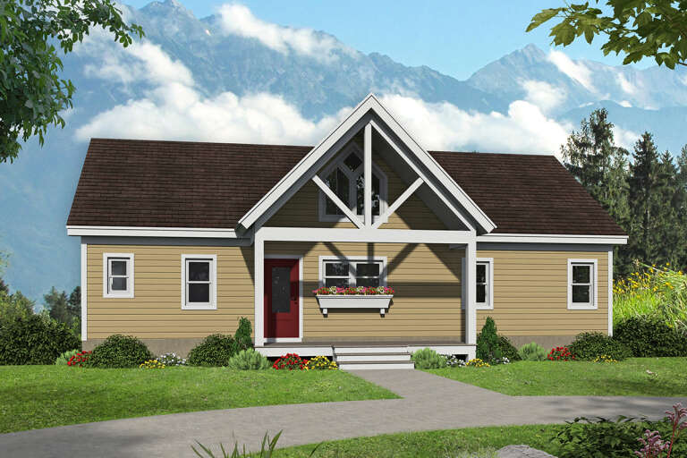 House Plan House Plan #31191 Angled Front Elevation