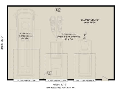 Garage Floor for House Plan #940-01063