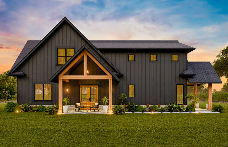 Modern Farmhouse Plan: 1,544 Square Feet, 1 Bedroom, 1 Bathroom - 699-00383