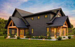 Modern Farmhouse Plan: 1,544 Square Feet, 1 Bedroom, 1 Bathroom - 699-00383