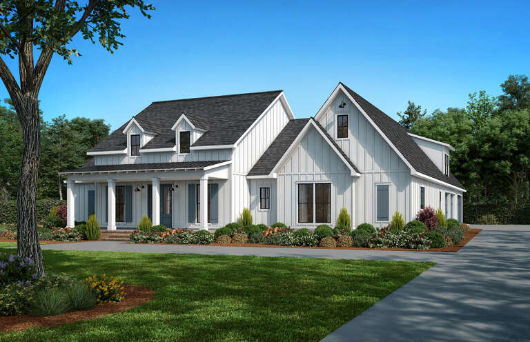 Modern Farmhouse Plan: 2,546 Square Feet, 4 Bedrooms, 2.5 Bathrooms 