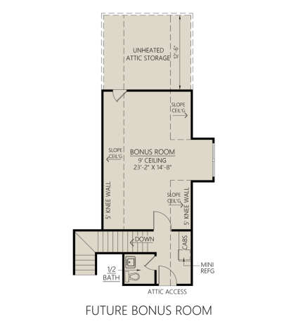 Bonus Room for House Plan #4534-00125
