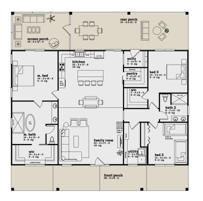 Main Floor  for House Plan #7174-00026