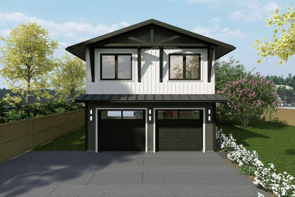 Modern Farmhouse House Plan #5984-00001 Elevation Photo