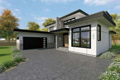 Modern House Plan #5984-00003 Elevation Photo