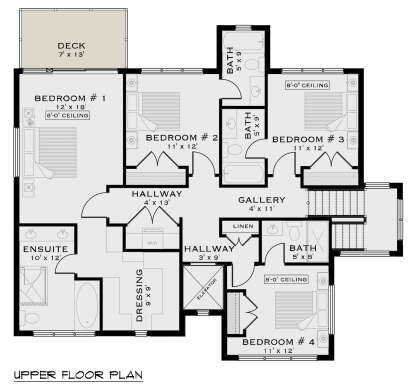 Second Floor for House Plan #5984-00003