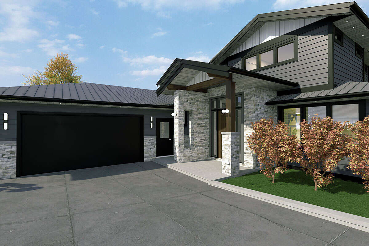 Modern Plan: 2,849 Square Feet, 4 Bedrooms, 3.5 Bathrooms - 5984-00009