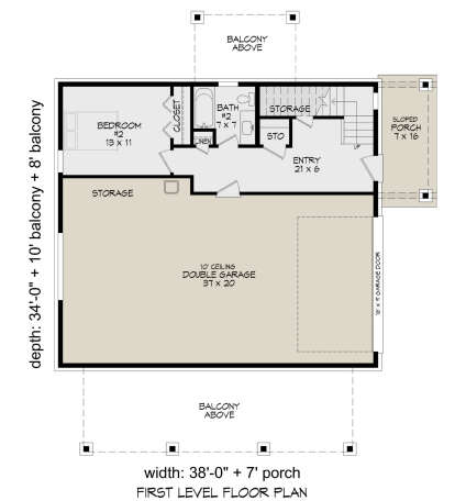 First Floor for House Plan #940-01064