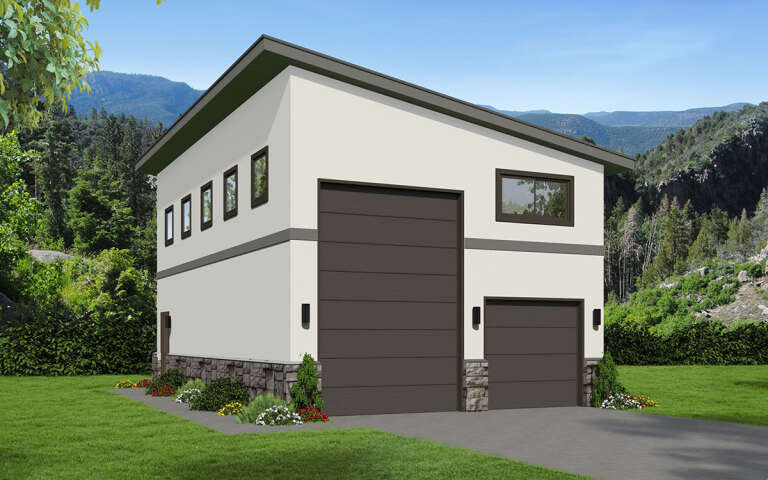 House Plan House Plan #31265 Angled Front Elevation