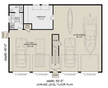 Garage Floor for House Plan #940-01077