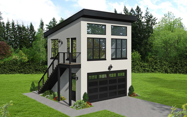 House Plan House Plan #31273 Angled Front Elevation