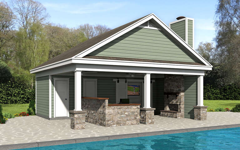 House Plan House Plan #31289 Angled Front Elevation