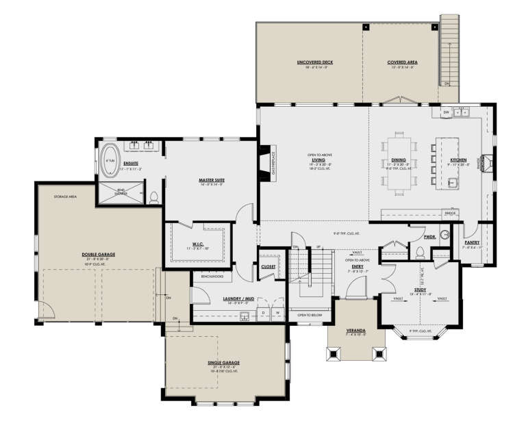House Plan House Plan #31299 Drawing 1