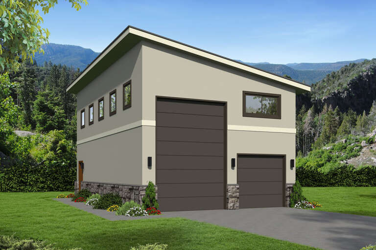 House Plan House Plan #31309 Angled Front Elevation