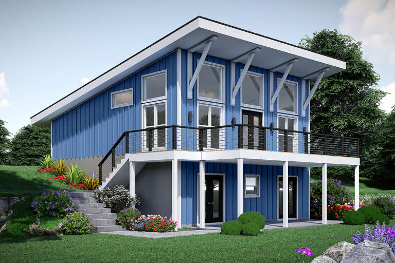 House Plan House Plan #31310 Angled Front Elevation